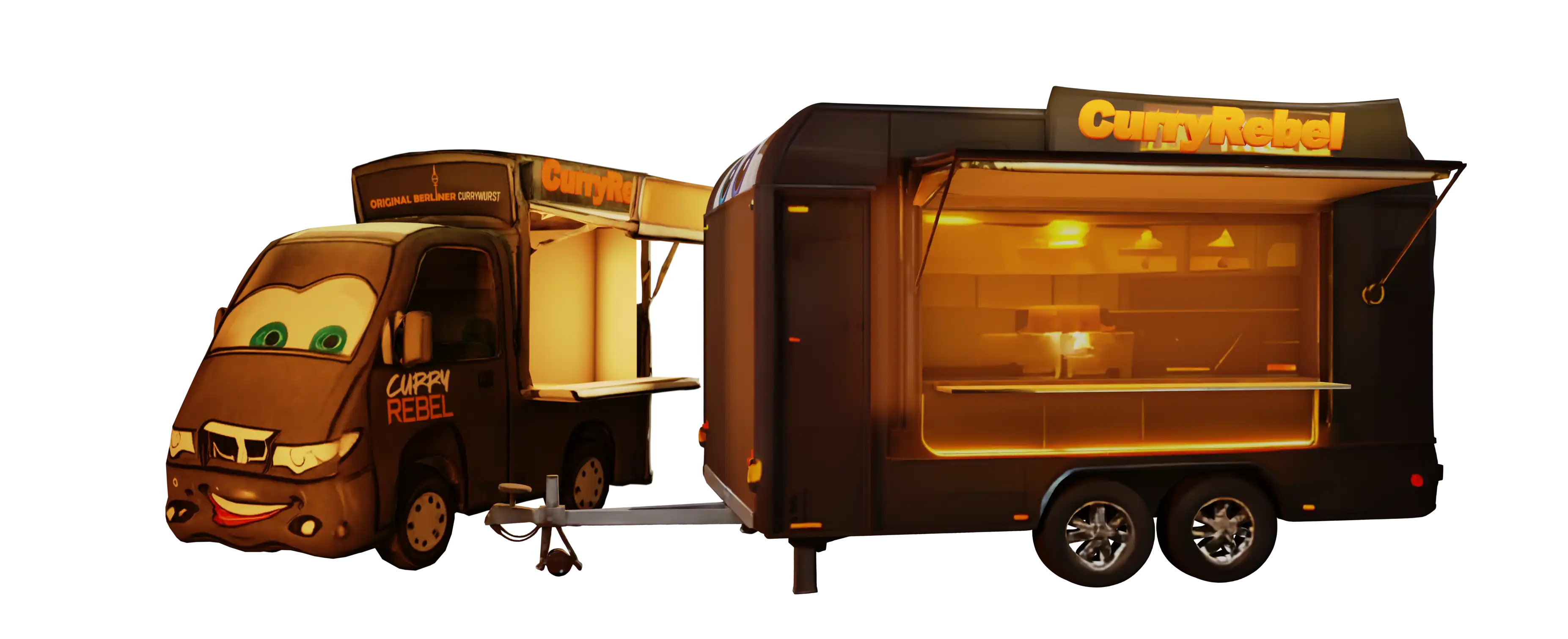CurryRebel Logo 3D Wide
